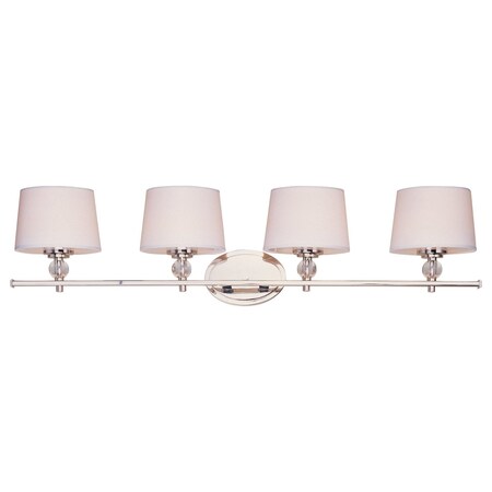 Maxim Four Light Polished Nickel Vanity 12764WTPN